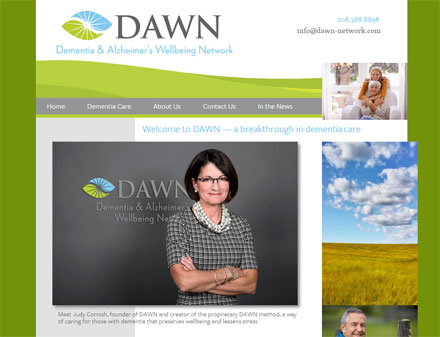 Screen shot of DAWN Network's website